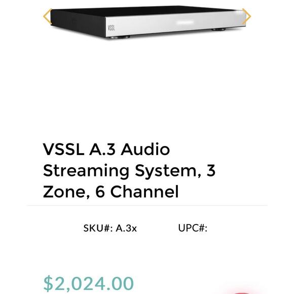 VSSL A.3 6-Channel, 3 Zone, Audio Streaming Amplifier, Compatible with AirPlay - Picture 4 of 13